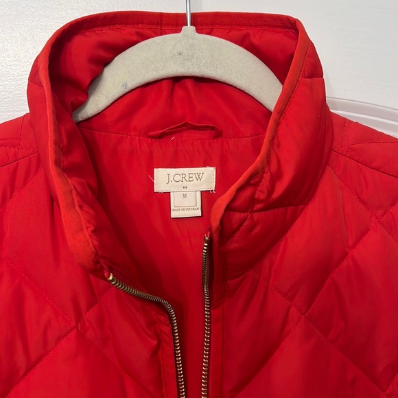J Crew Factory red quilted puffer vest size M - Picture 4 of 5